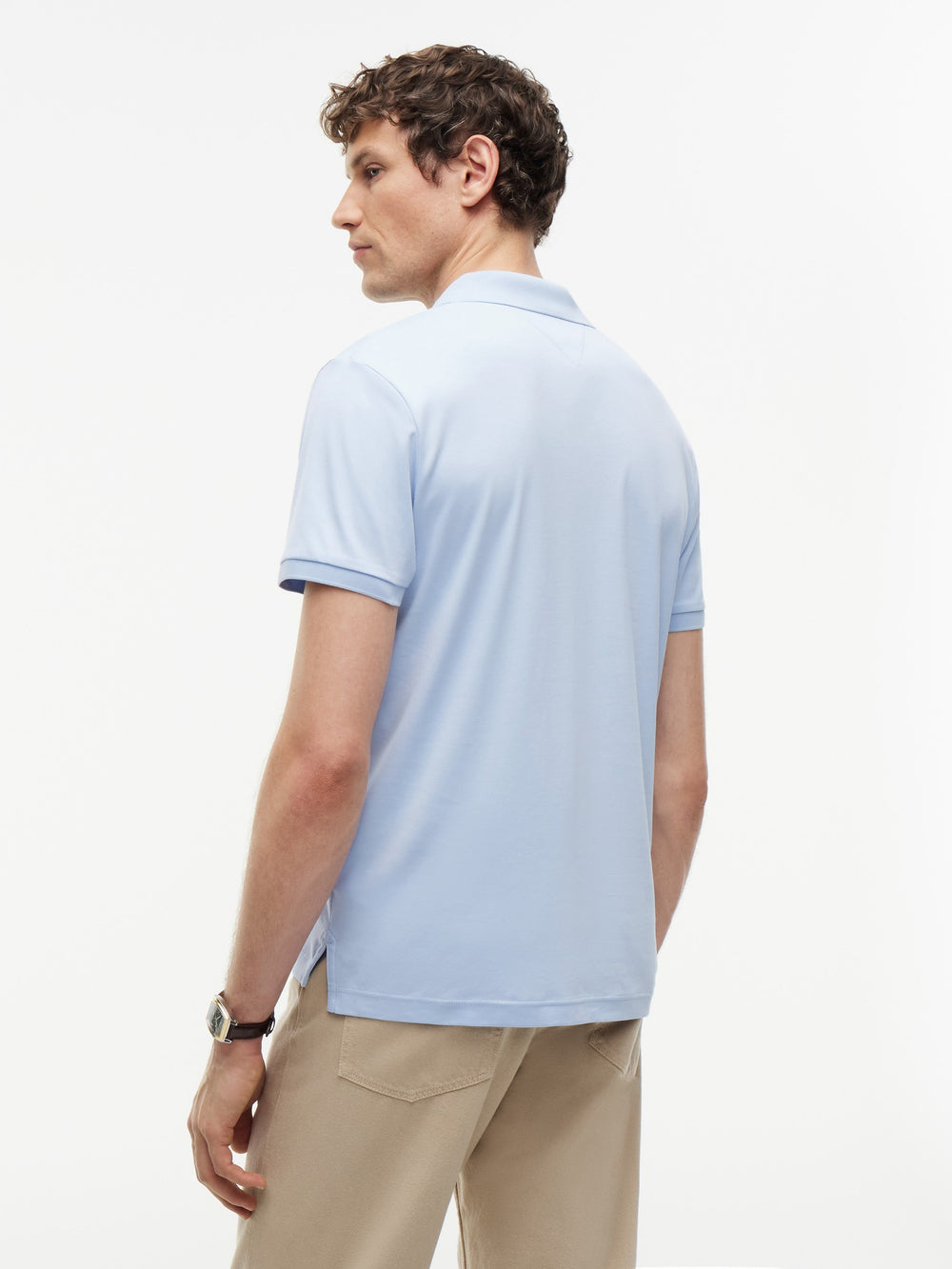 Regular Fit Solid Liquid Cotton Polo
