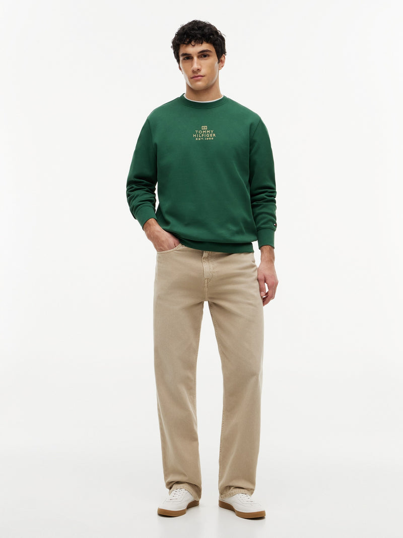 Regular Fit Embroidered Interlock Pullover