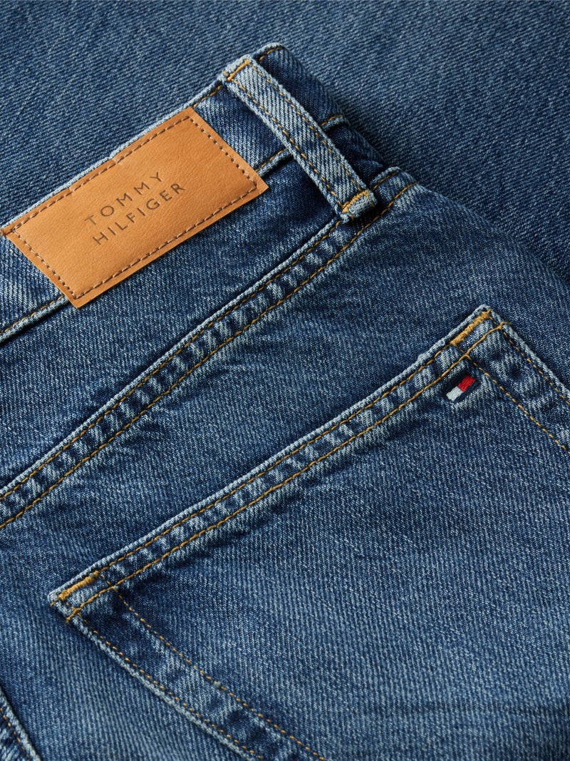 Women High Rise Dark Wash Wide Jeans