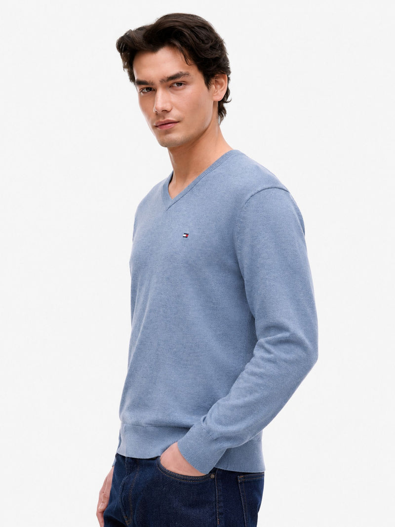 V Neck Solid Sweater
