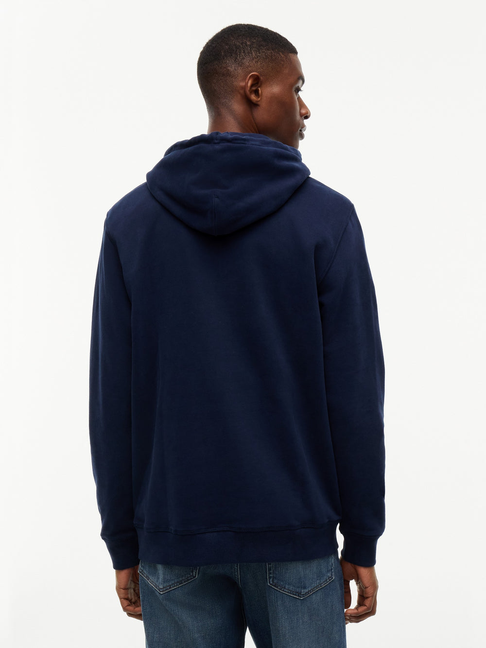 Regular Fit Diagonal Terry Hooded Sweatshirt