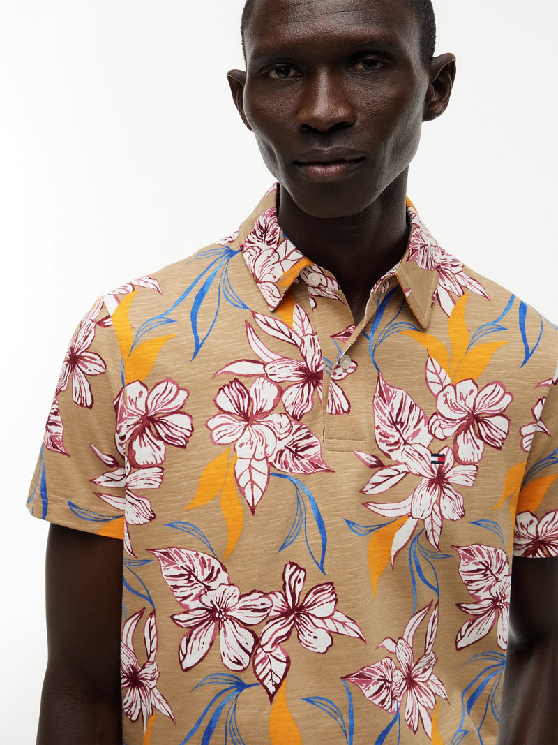 Regular Fit Floral Printed Polo