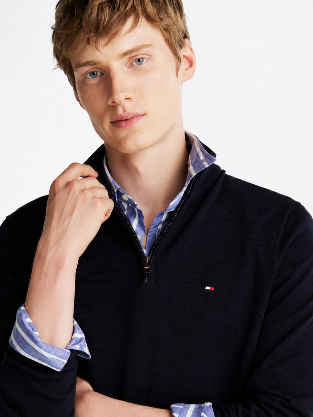 Quarter Zip Mock Neck Sweater