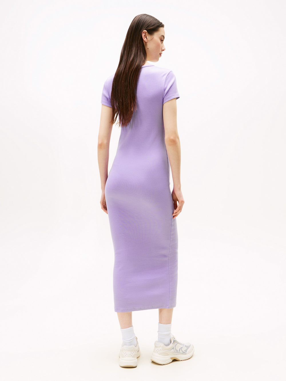 Short Sleeve Solid Ribbed Bodycon Dress