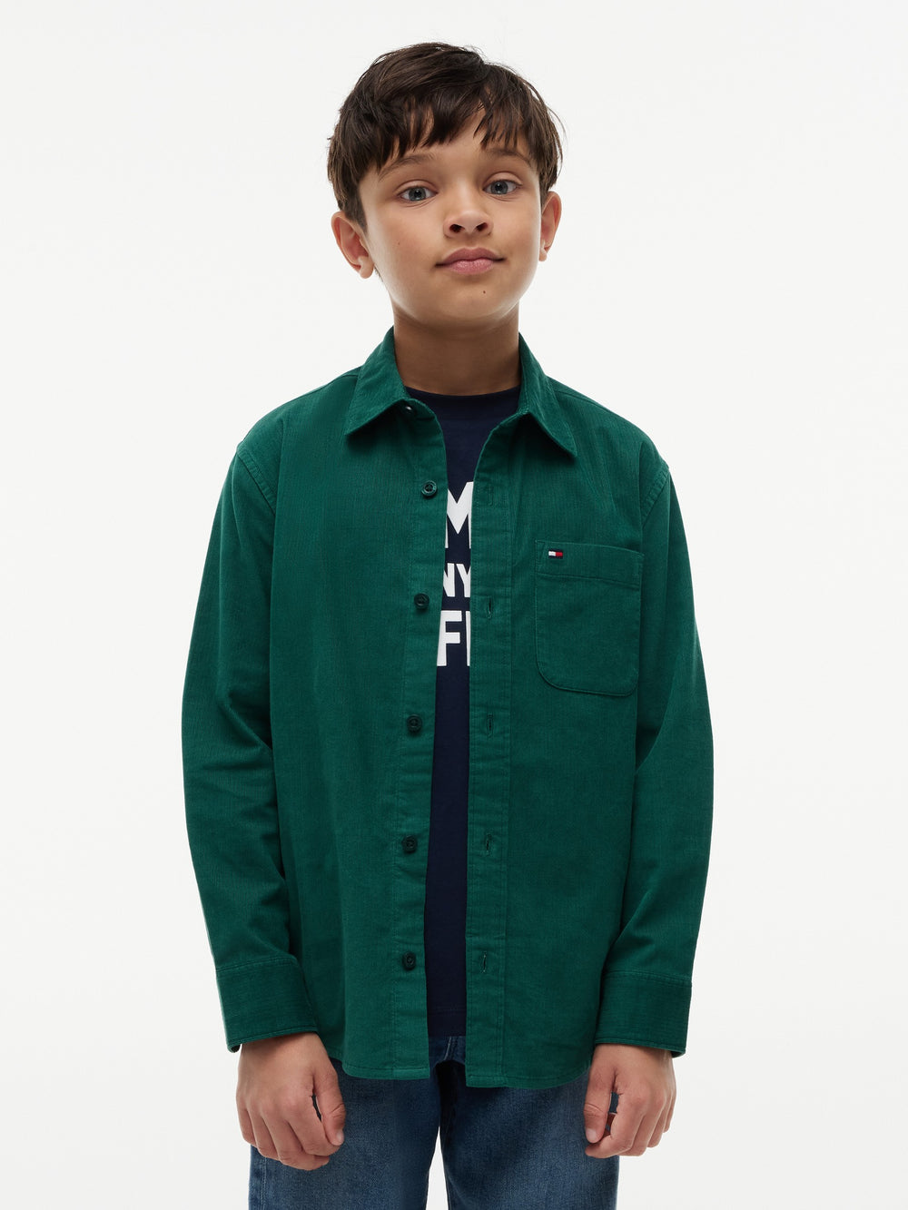 Kids Corduroy Solid Shirt