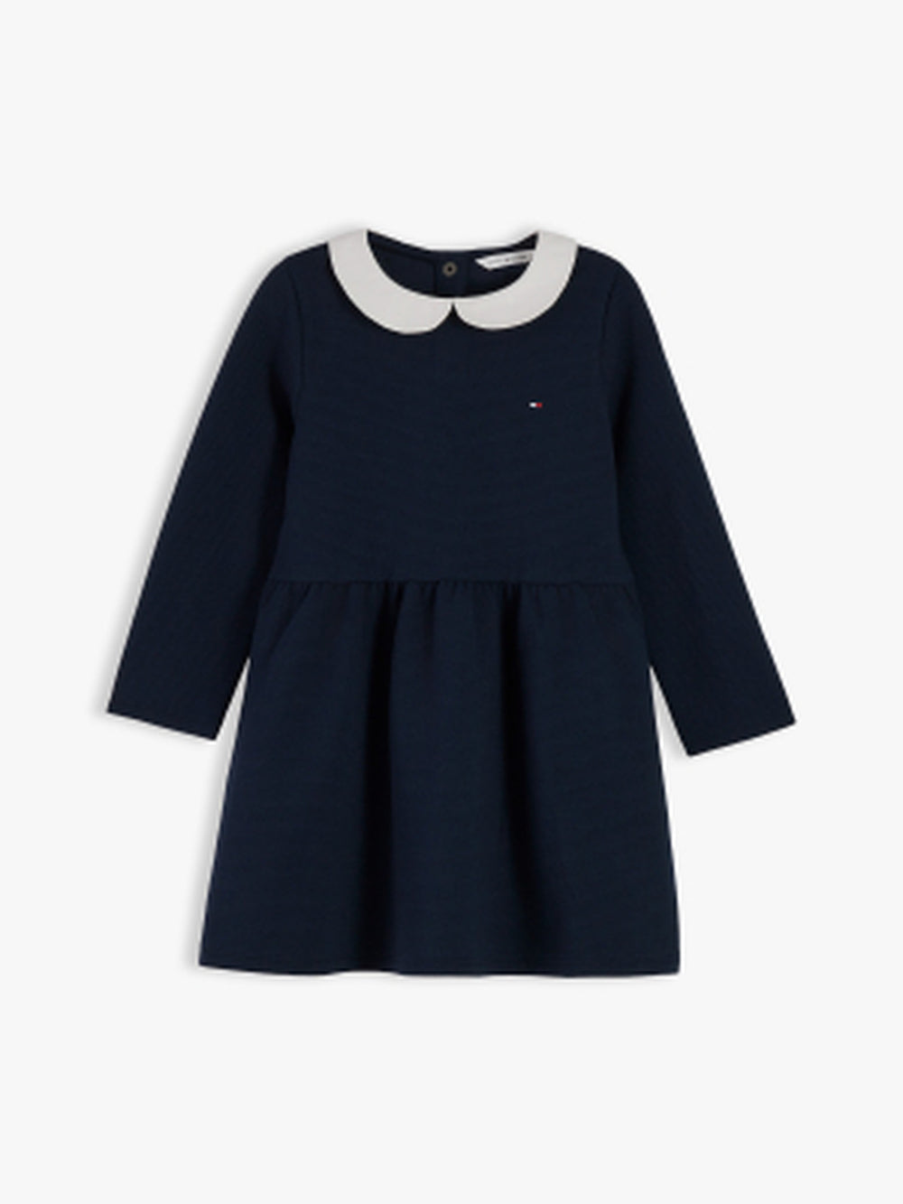 Kids Long-Sleeve Color Block Knit Skater Dress