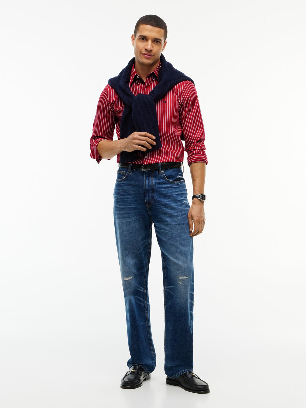 Regular Fit Stripe Poplin Shirt