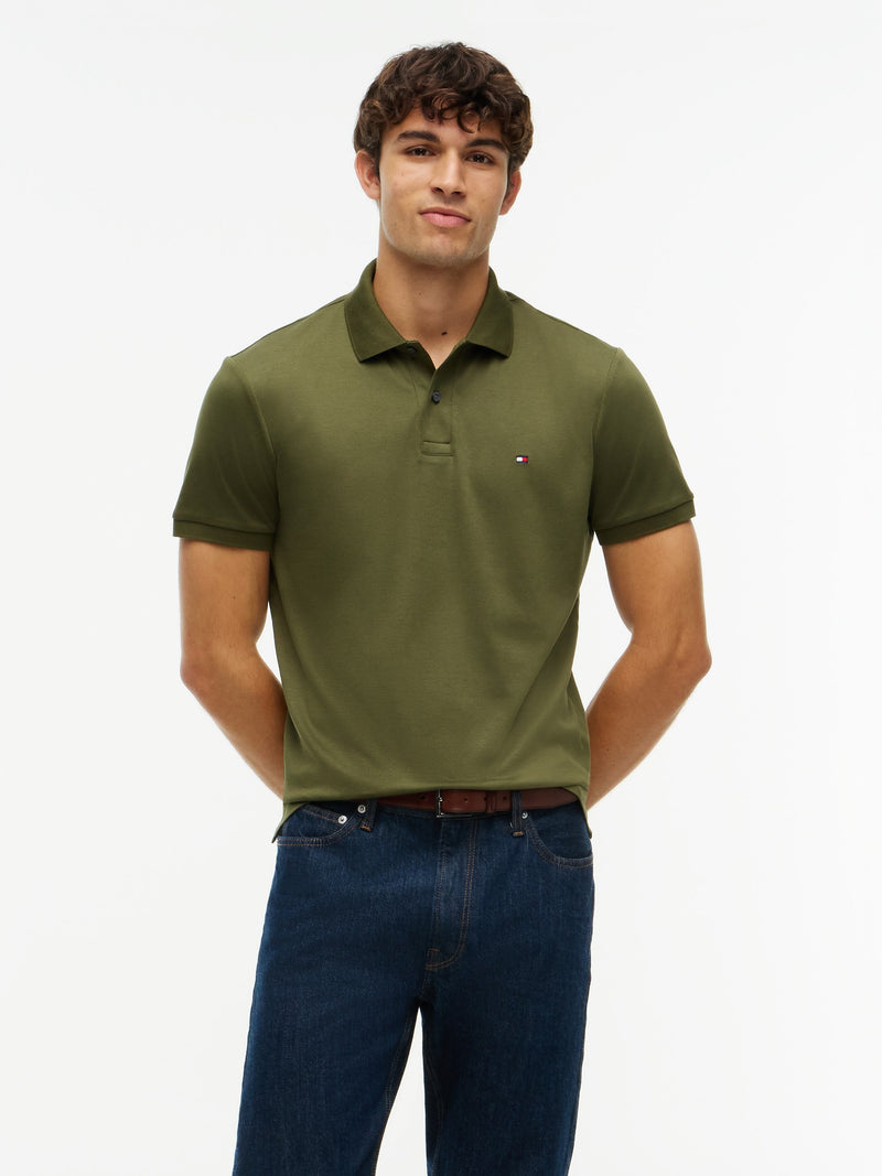 Regular Fit Solid Liquid Cotton Polo