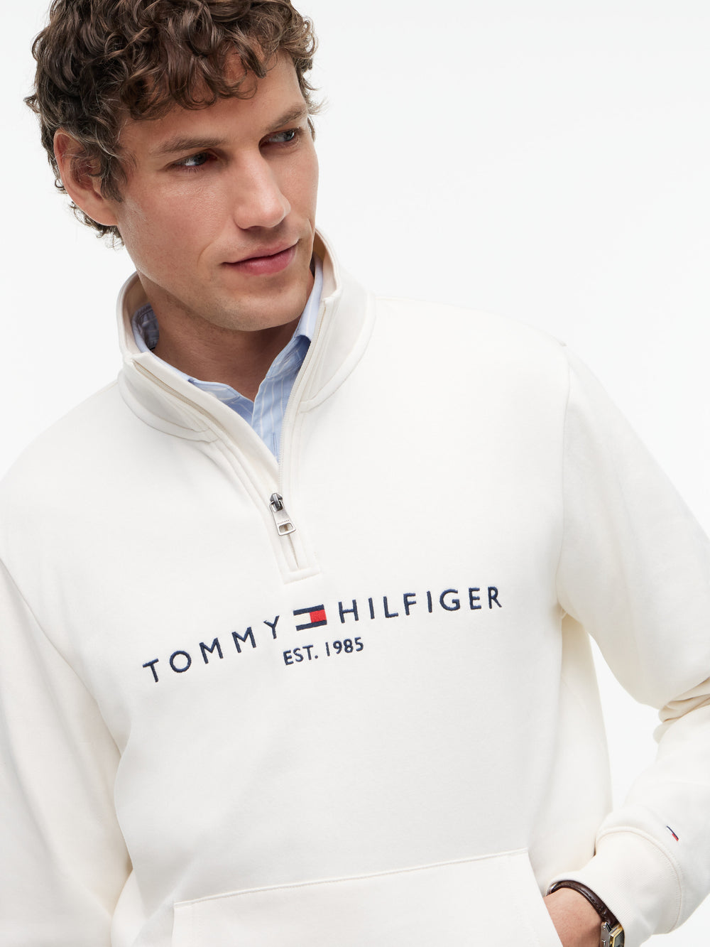 Regular Fit 1/4 Zip Fleece Sweatshirt