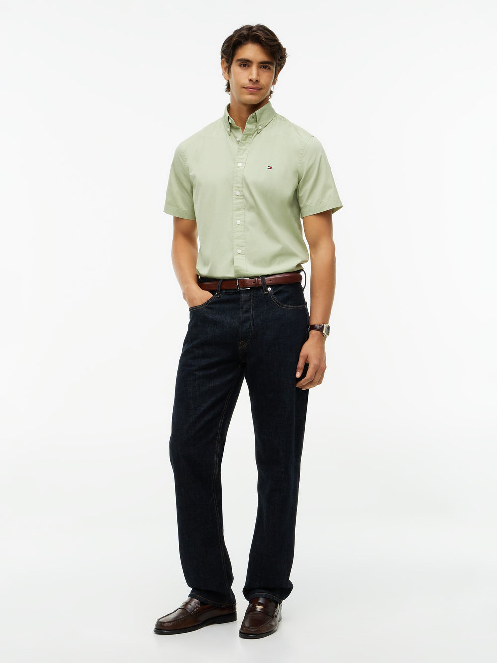 Regular Fit Solid Poplin Shirt