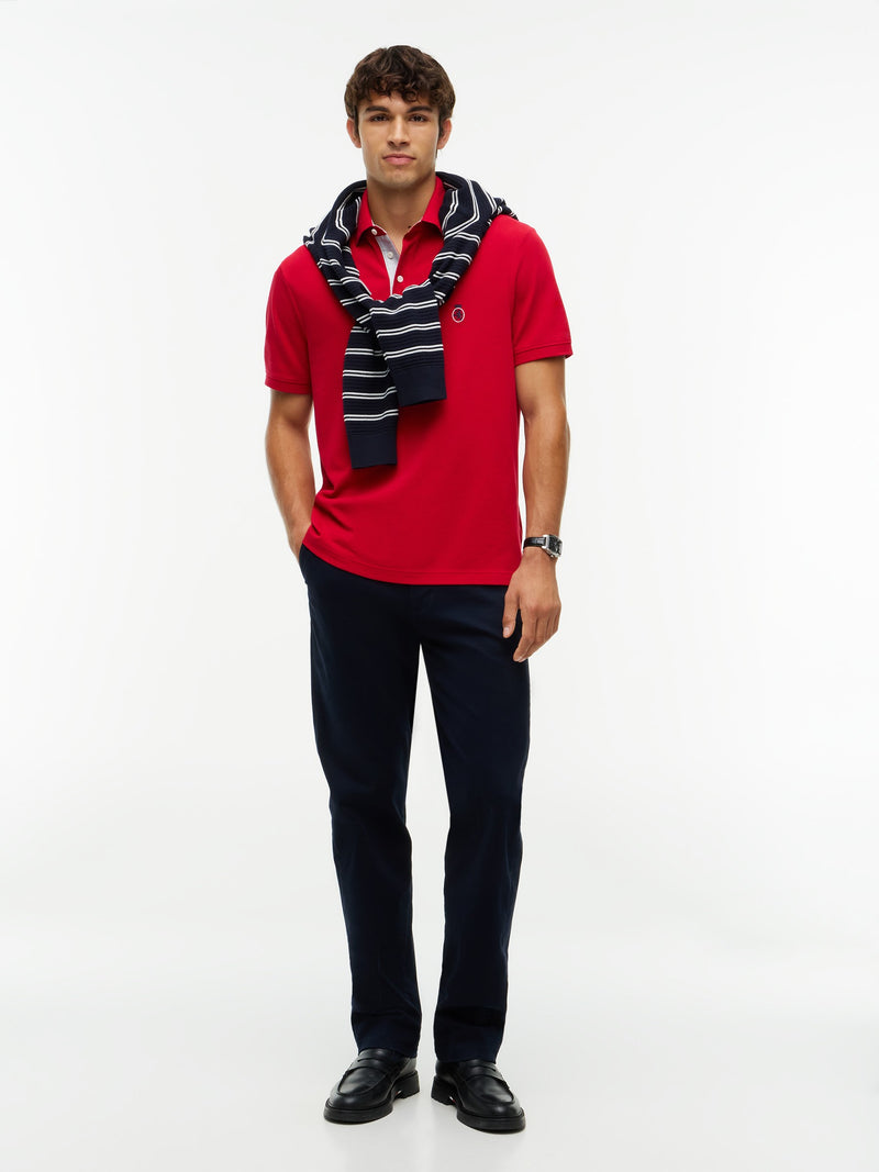 Relaxed Solid Pique Polo