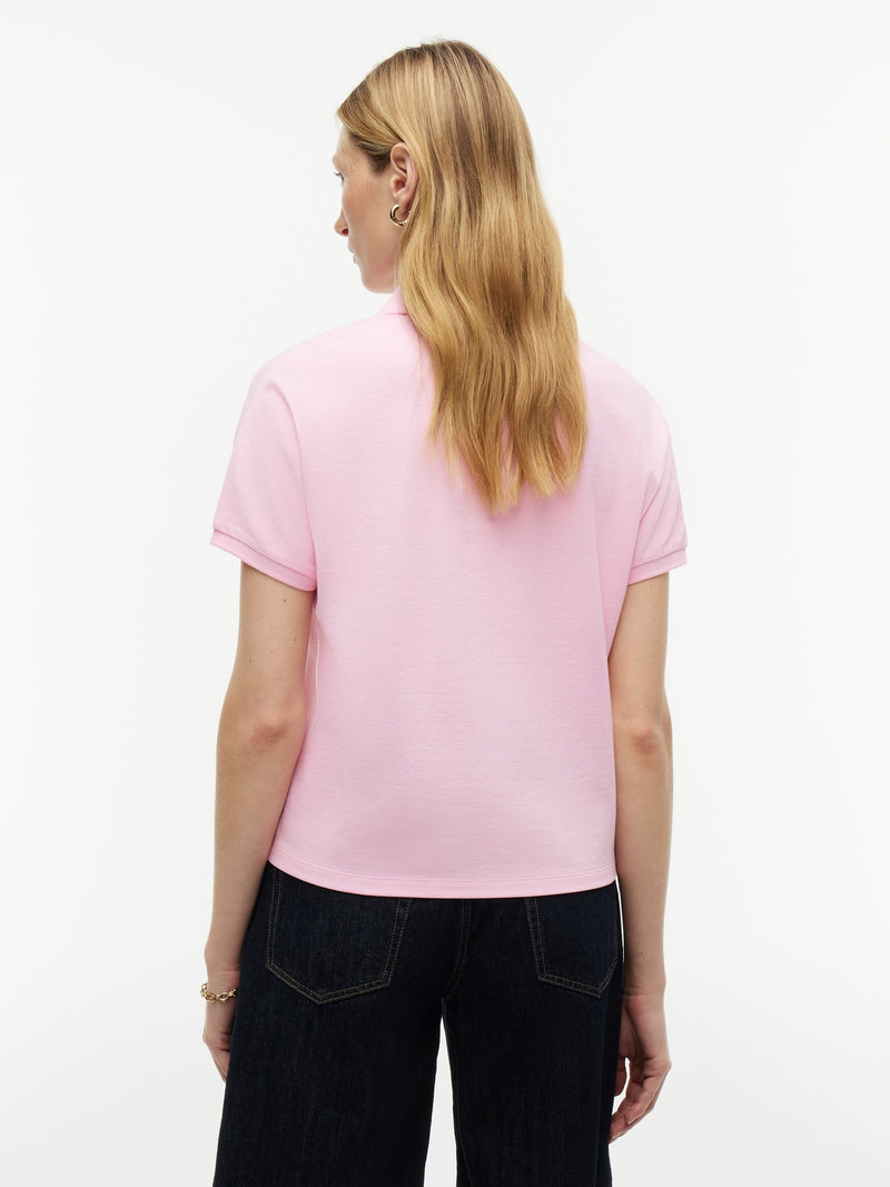 Solid Regular Fit Half Sleeve Pique Polo