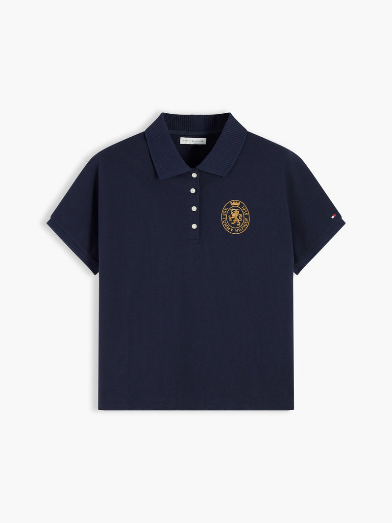 Solid Relaxed Fit Half Sleeve Pique Polo