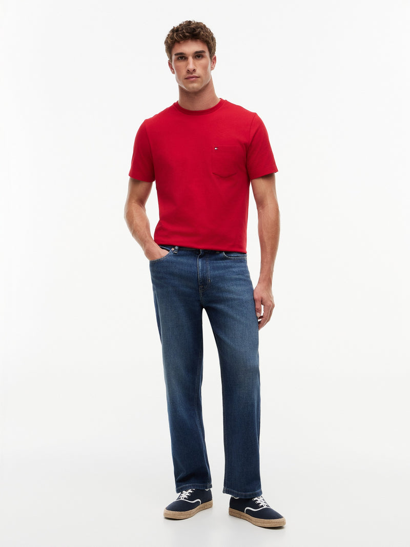 Regular Fit Solid Pocket Tshirt