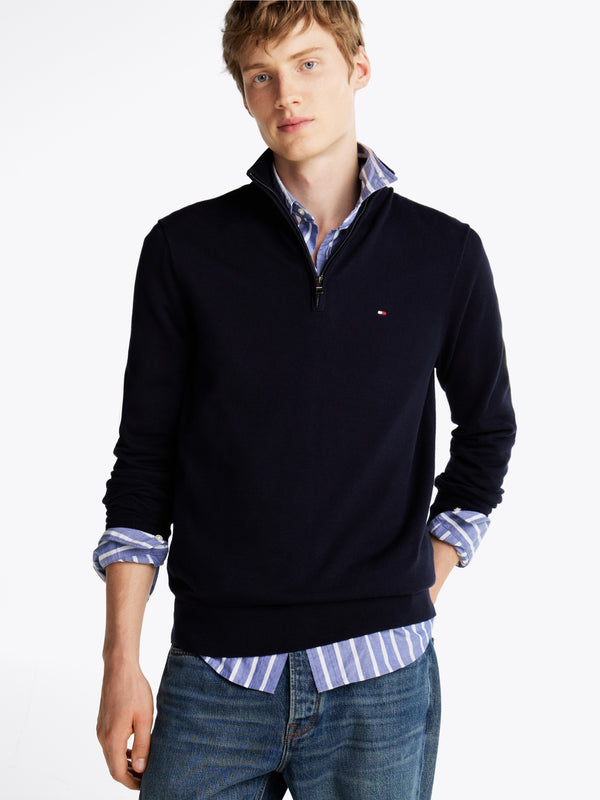 Quarter Zip Mock Neck Sweater