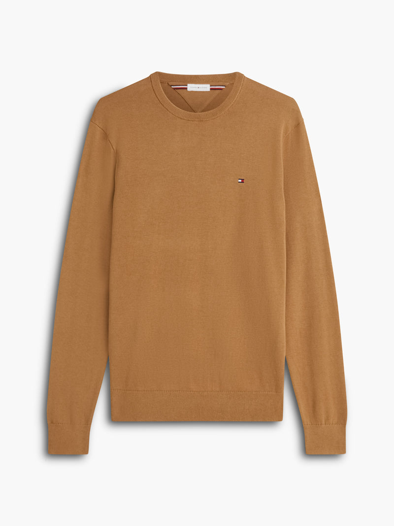 Crew Neck Solid Pullover