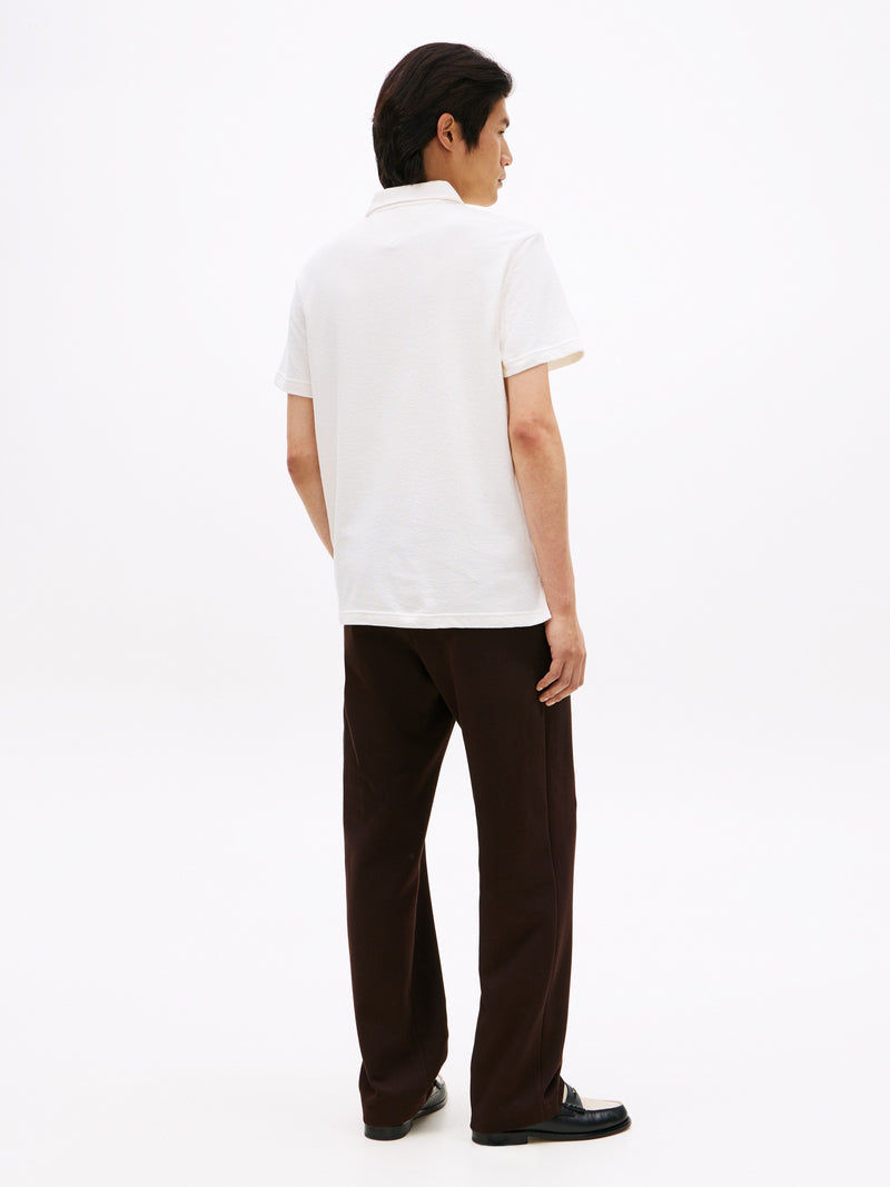 Regular Fit Embossed Terry Polo