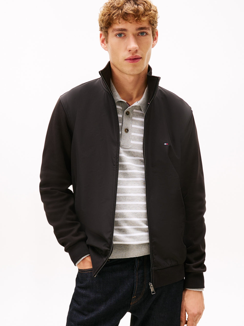 Regular Fit Mix Media Jacket