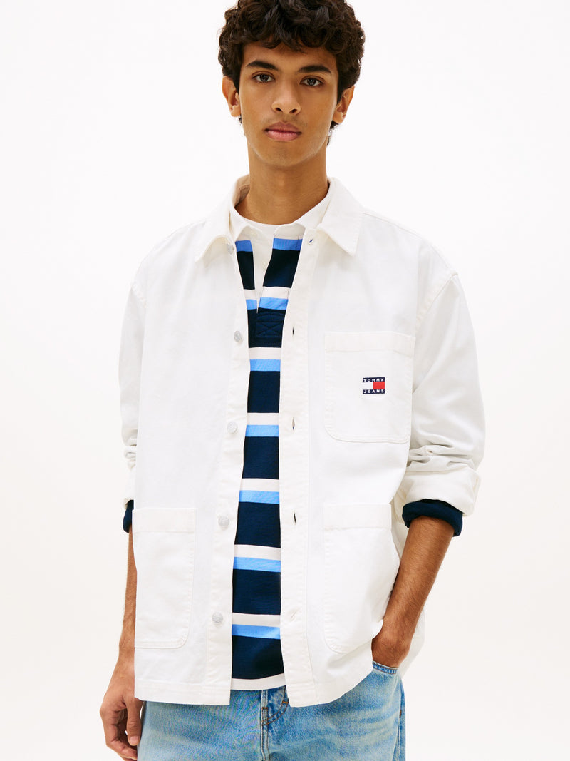 Oversized Fit Washed Overshirt Shirt