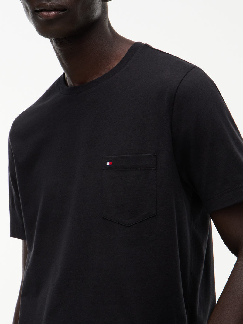 Regular Fit Solid Pocket Tshirt