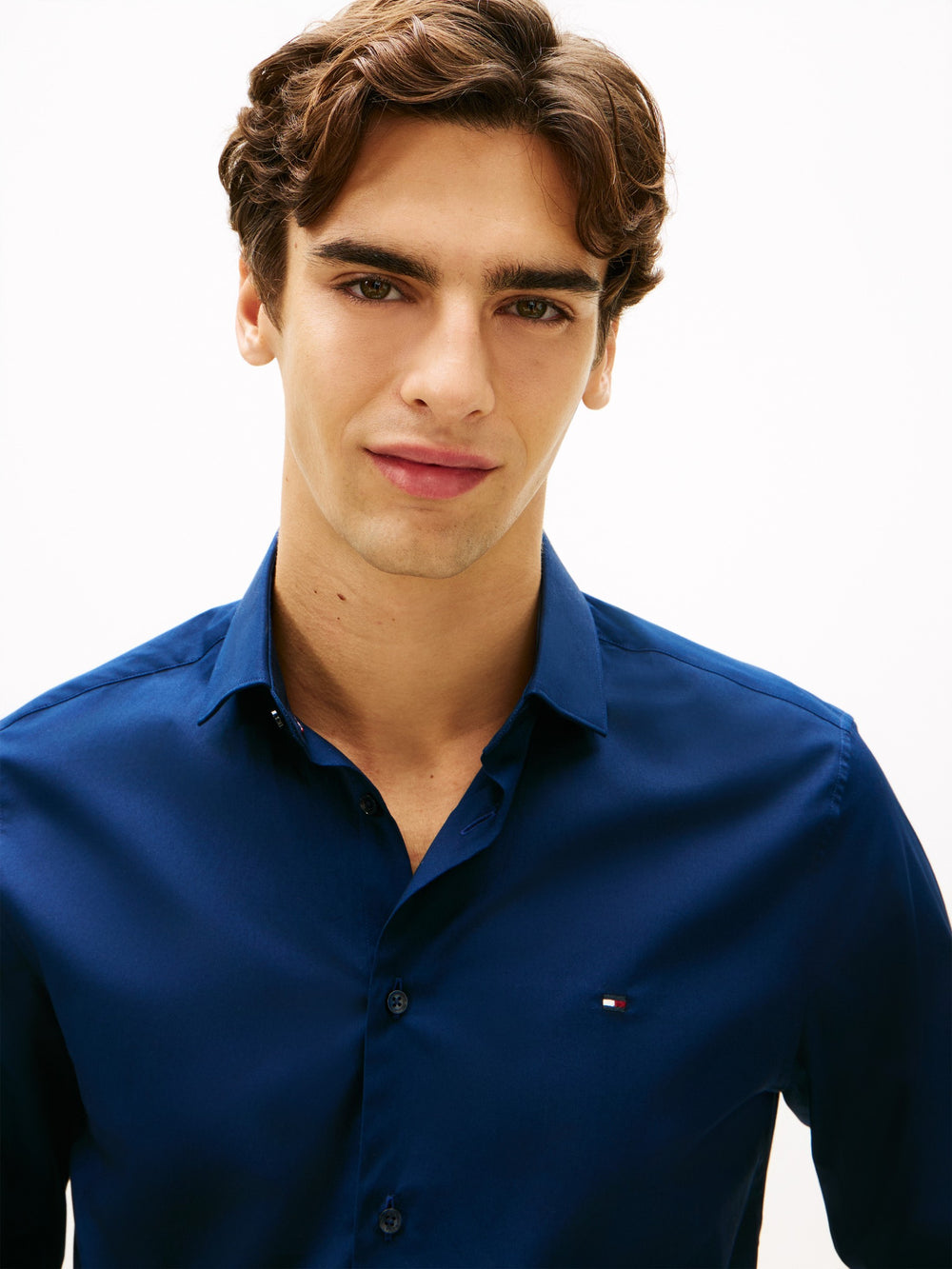Slim Fit Solid Poplin Shirt