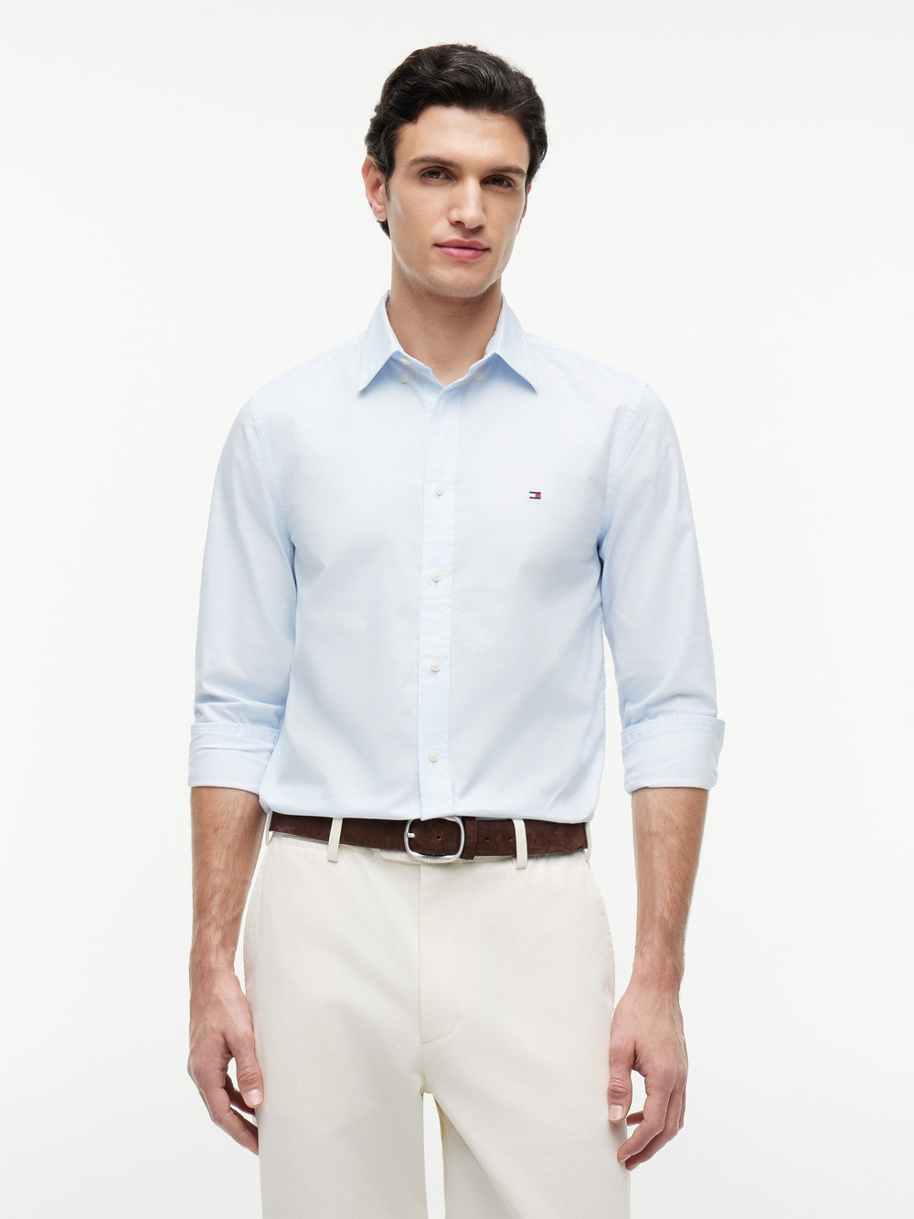 Slim Fit Print Poplin Shirt