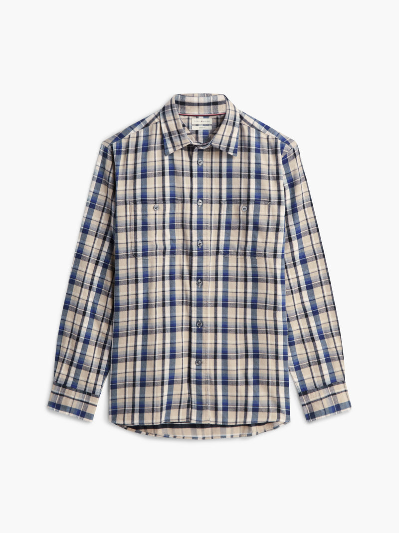 Boxy Fit Check Flannel Shirt