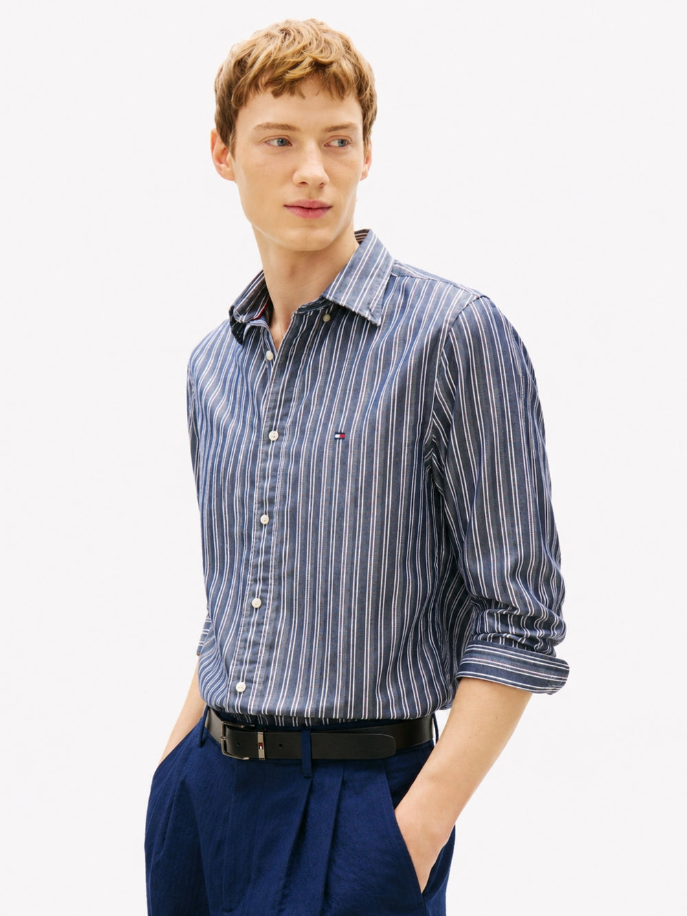 Regular Fit Stripe Poplin Shirt