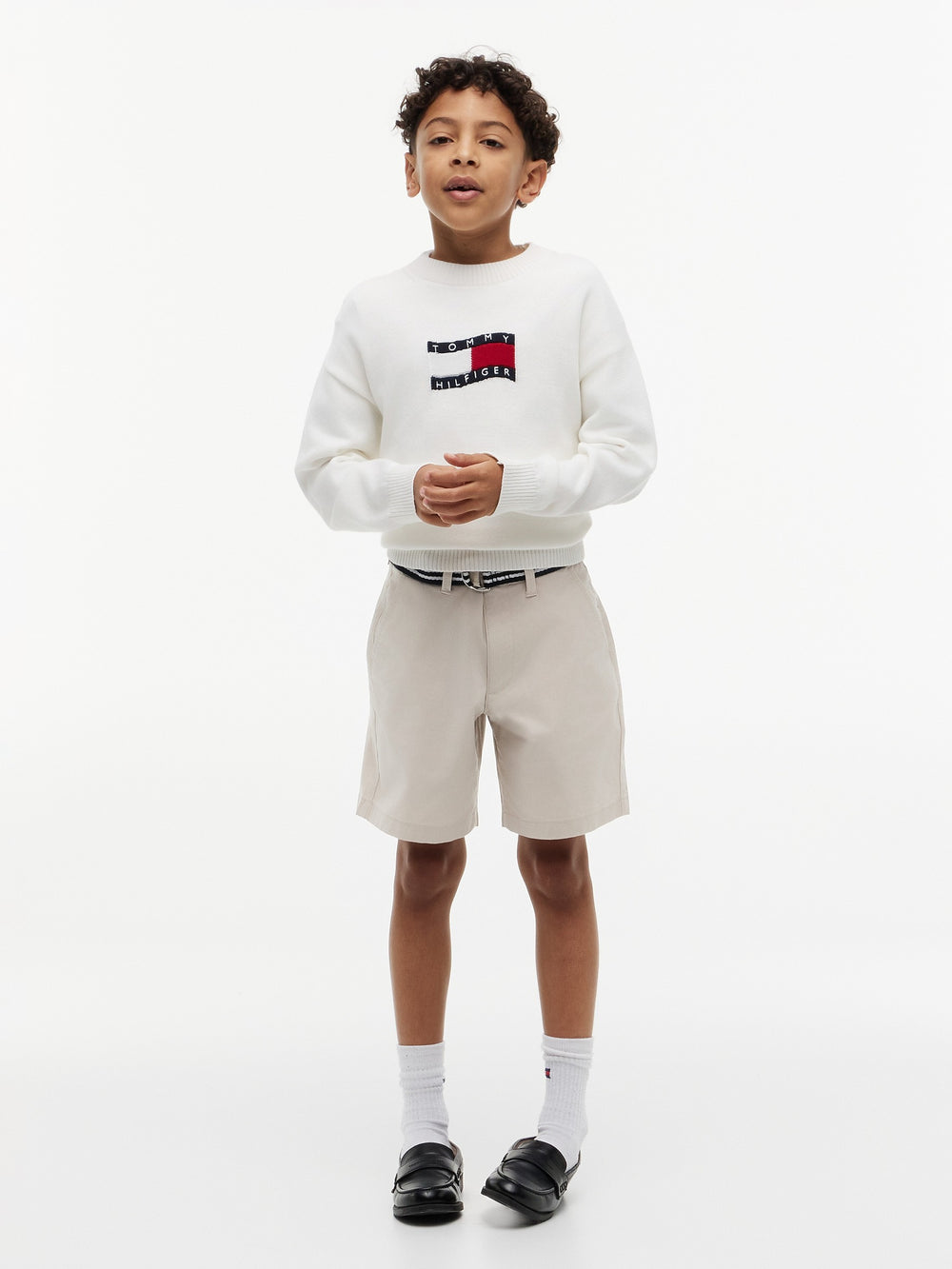 Boys Belted Chino Shorts