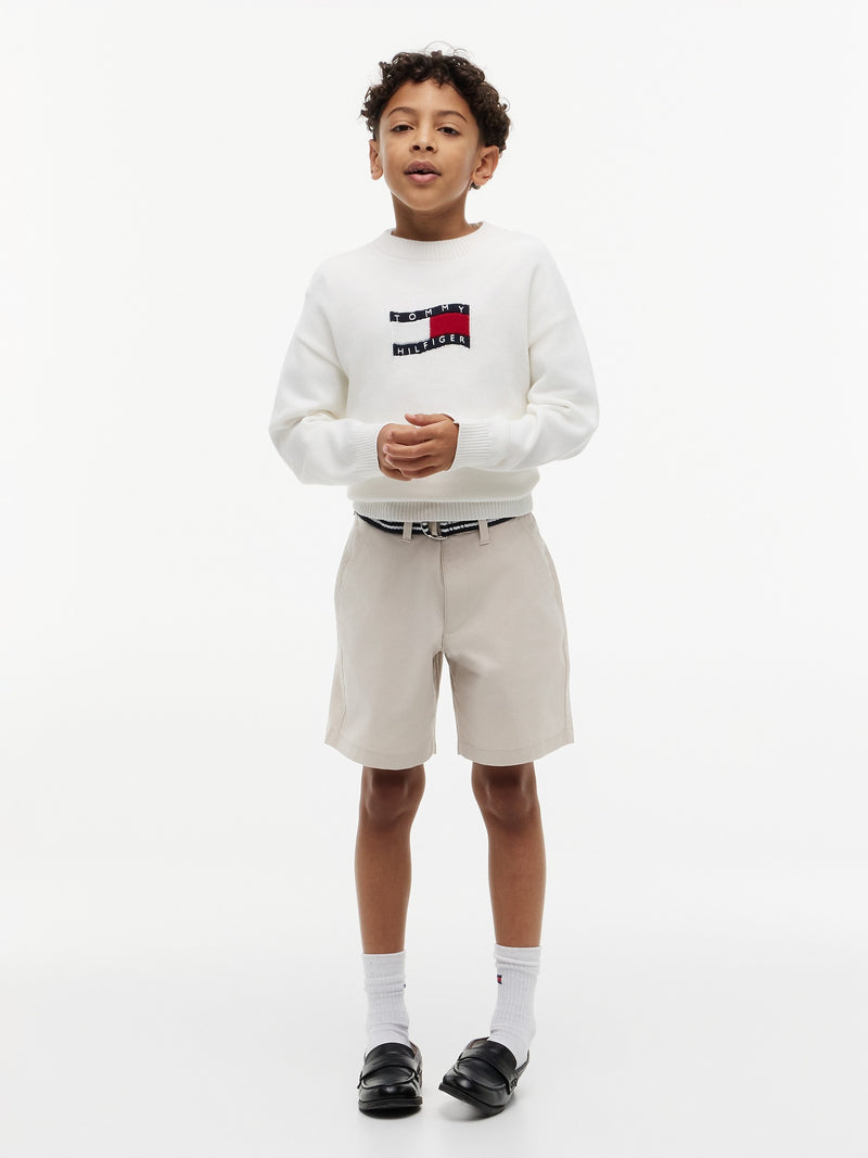 Boys Belted Chino Shorts
