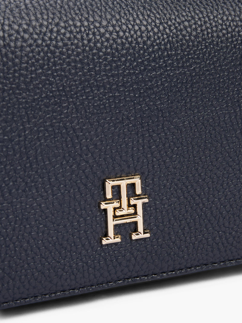 Solid Pu Crossbody Bag