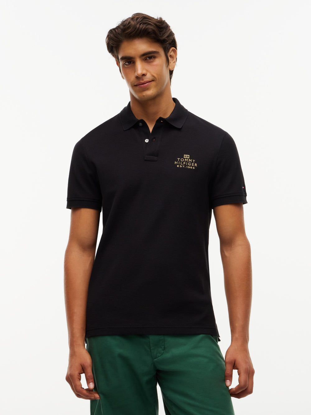 Regular Fit Graphic Embroidered Pique Polo