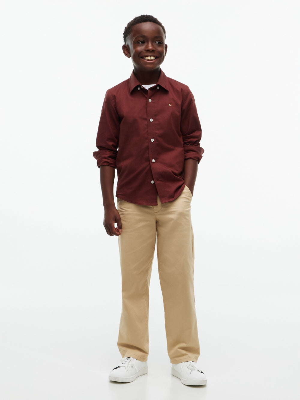 Kids Solid Stretch Shirt