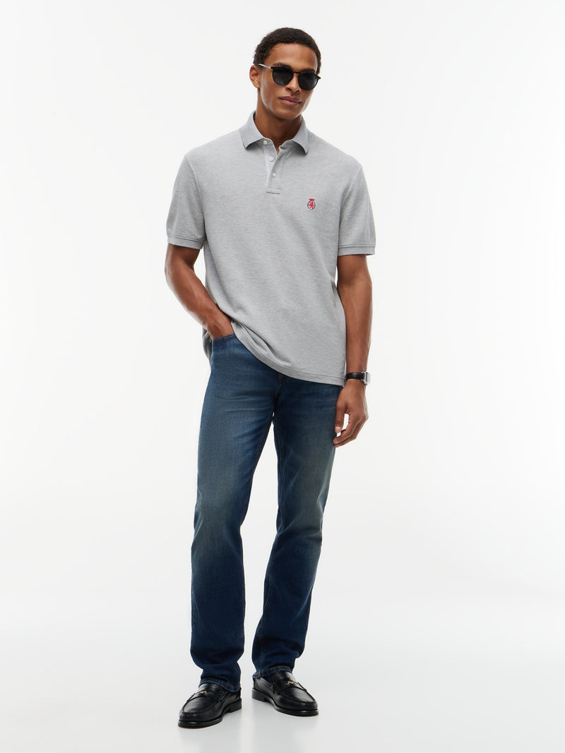 Relaxed Solid Pique Polo