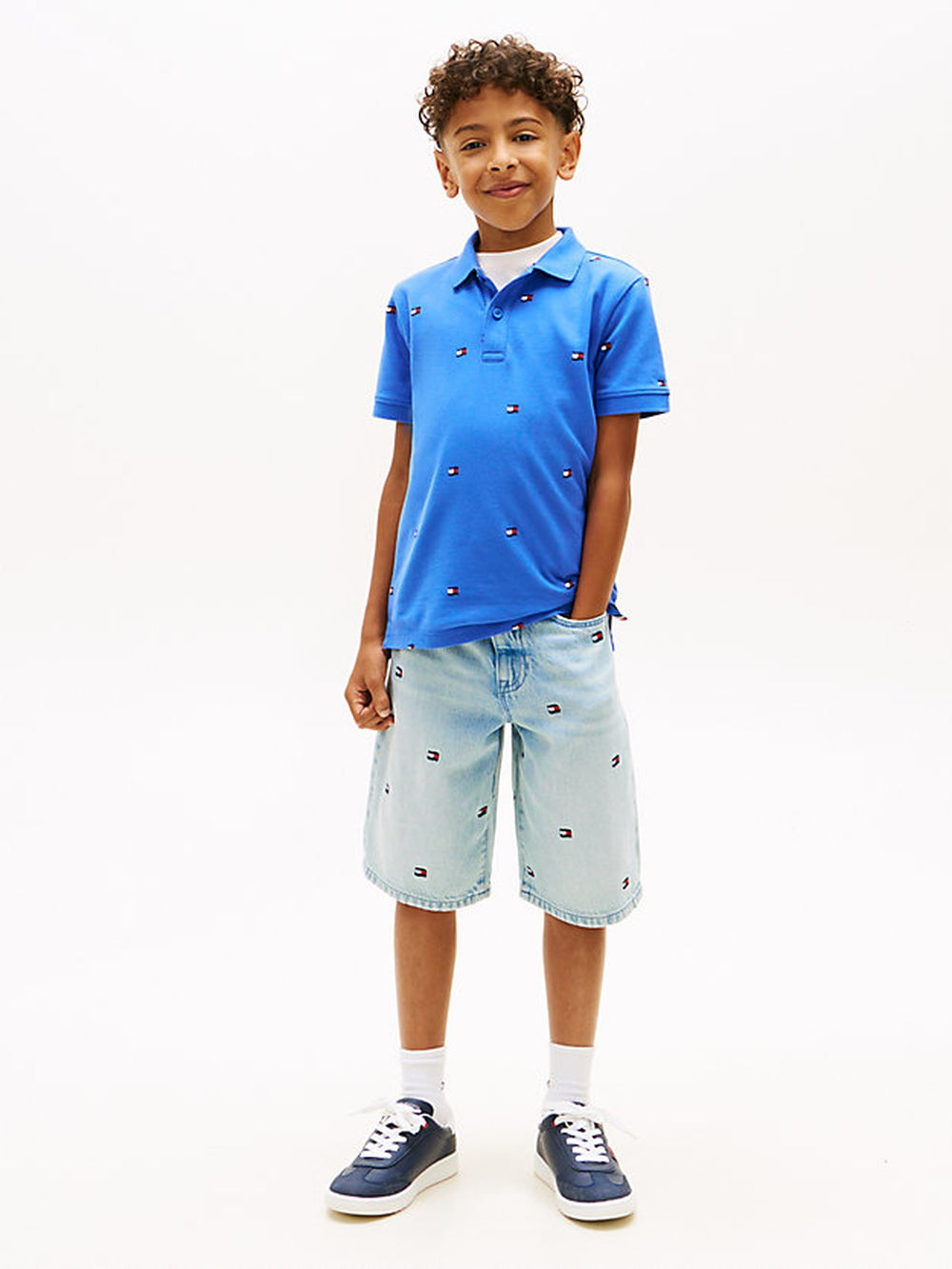 Kids Solid Cotton Stretch Polo