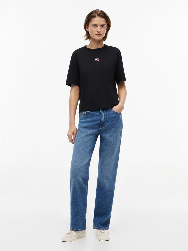 Solid Relaxed Fit Half Sleeve Cotton Jersey T-Shirt