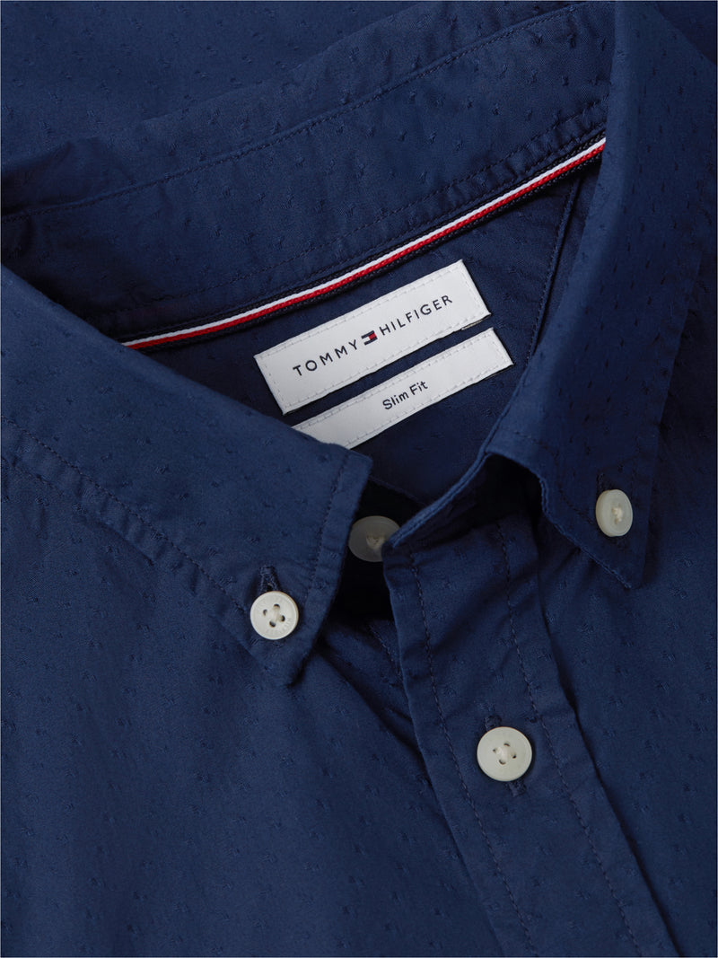 Slim Fit Texture Poplin Shirt