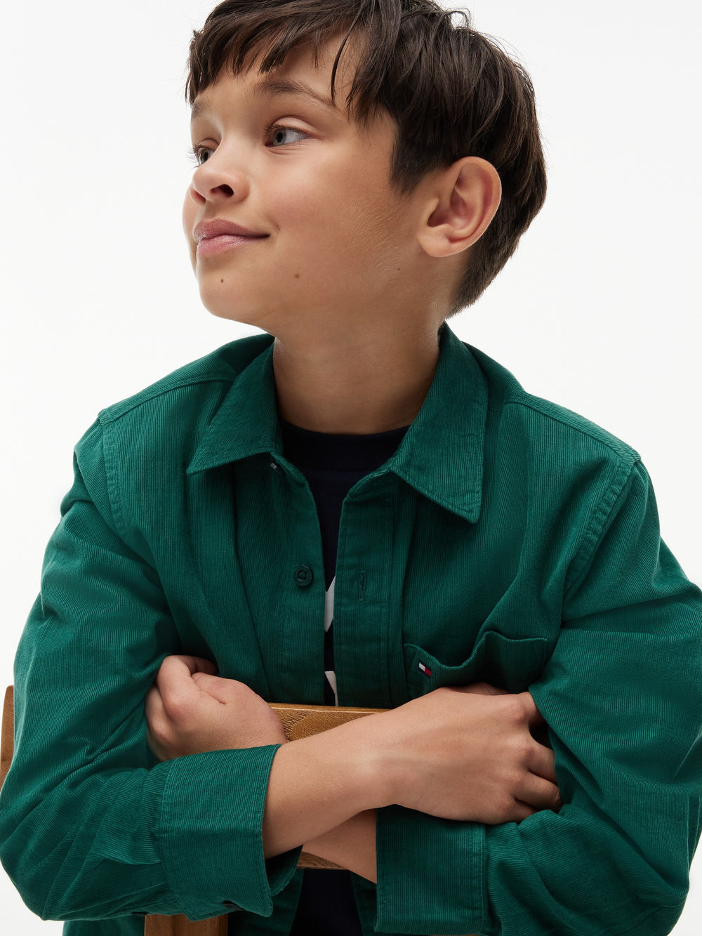 Kids Corduroy Solid Shirt