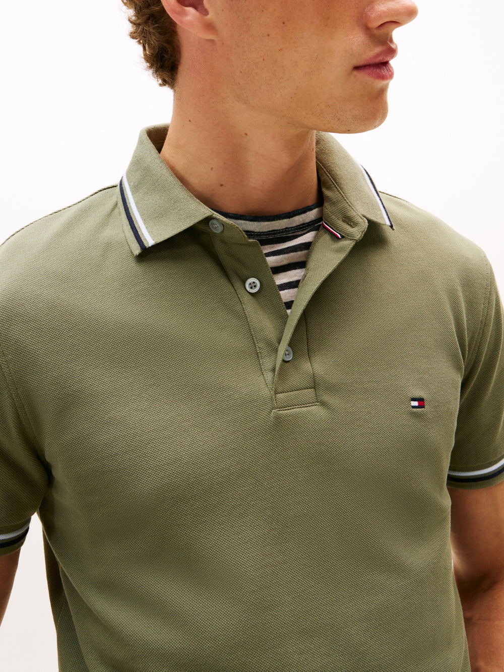 Slim Fit Collar Tipped Polo