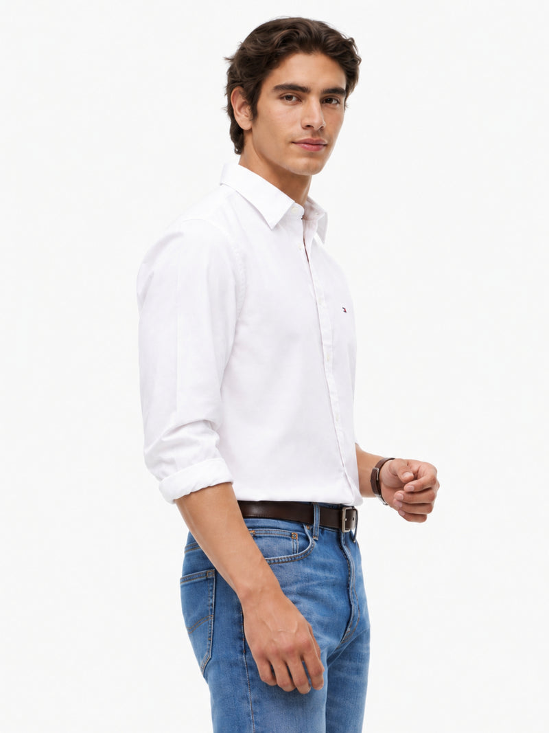 Slim Fit Poplin Solid Shirt