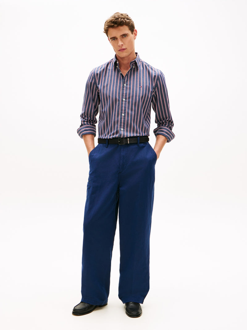 Regular Fit Stripe Poplin Shirt