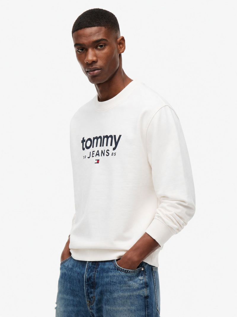 Regular Fit Suede Terry Crew Neck Sweatshirt