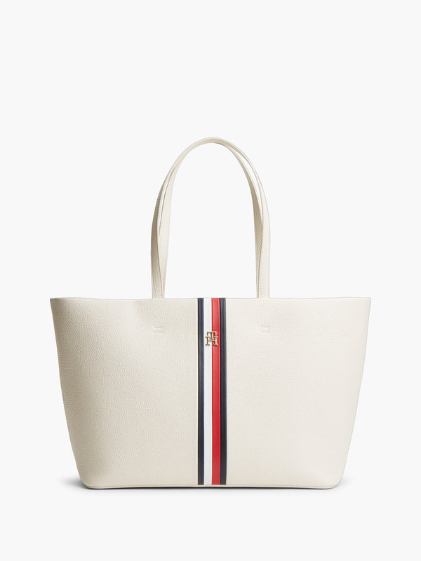 Stripes Pu Trapeze Bag
