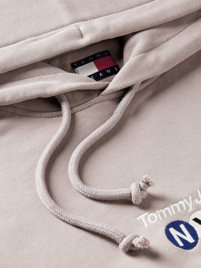 Regular Fit Diagonal Terry Hooded Sweatshirt