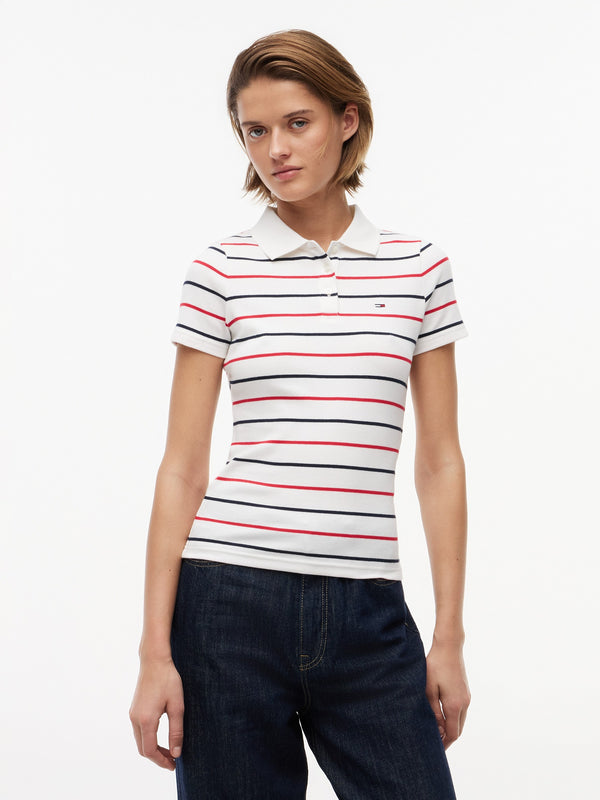 Stripe Slim Fit Half Sleeve Ribbed T-Shirt