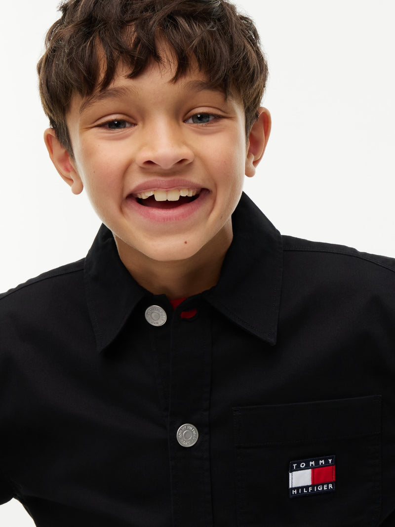Kids Stretch Solid Shirt