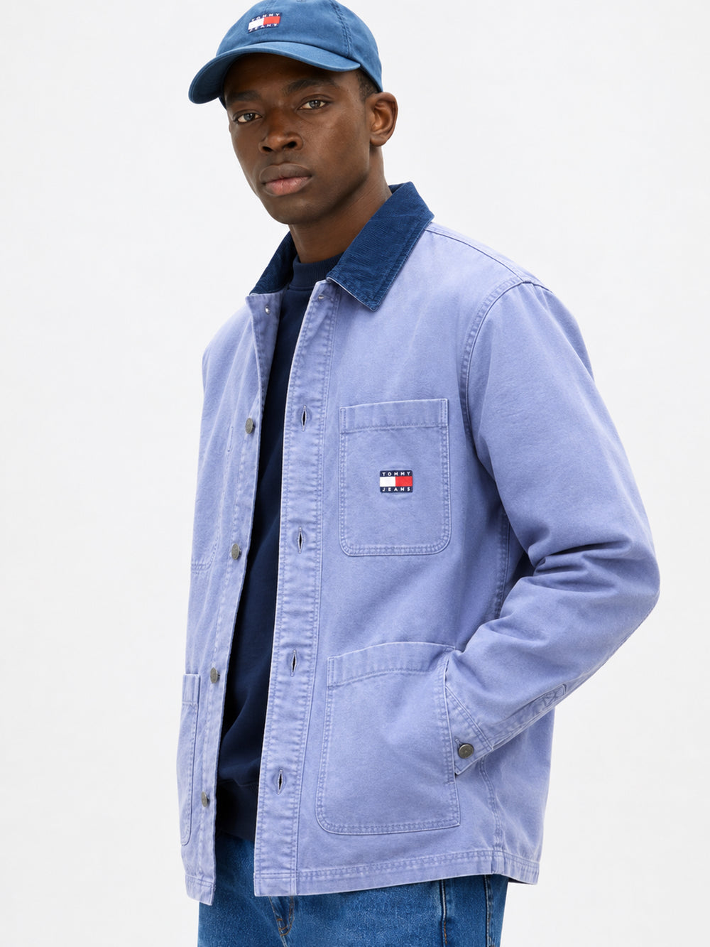 Oversized Fit Solid Overshirt Shirt
