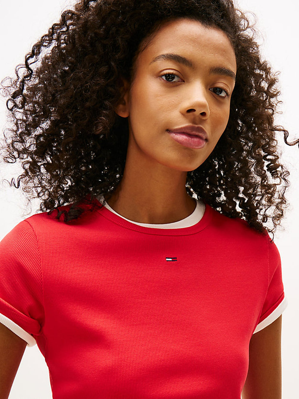 Stripe Slim Fit Half Sleeve Ribbed T-Shirt