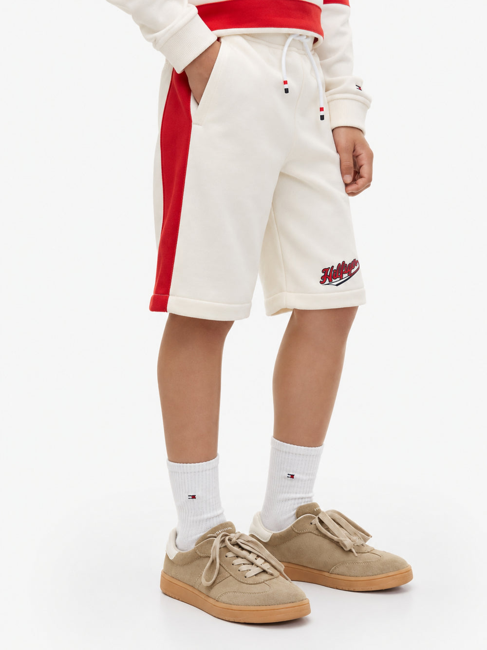 Boys Stripe Pull On Knit Shorts