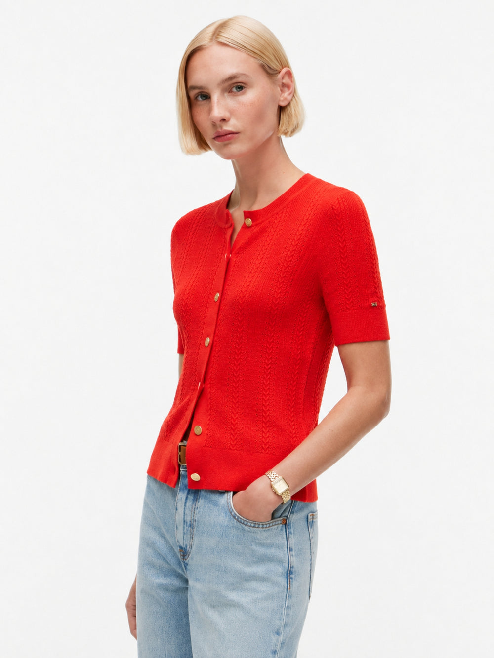 Solid Regular Fit Half Sleeve Ribbed T-Shirt